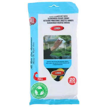Niisked klaasipuhastuslapid 20 tk