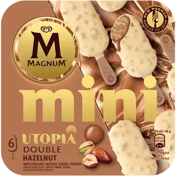 Magnum Mini Utopia Double Hazelnut jäätis 6x55ml/276 g