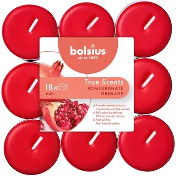 Bolsius teeküünal granaatõuna 18tk
