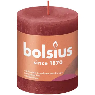 Bolsius lauaküünal 80/68 õrn punane