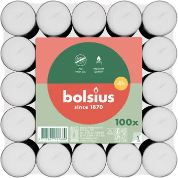 Bolsius teeküünal 4h 100tk