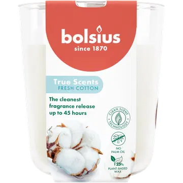 Bolsius lõhnaküünal värske puuvill 97/85