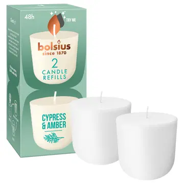 Küünla täide CleanLight Bolsius Cypress&Amber 2tk