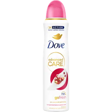 Spreideodorant Dove pomgranate&lemon verbana 150ml