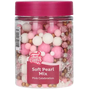 Funcakes pehmed suhkrupärlid roosades toonides, 80 g