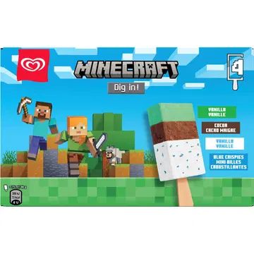 Kids Minecraft Multipakk Jäätis 184 g