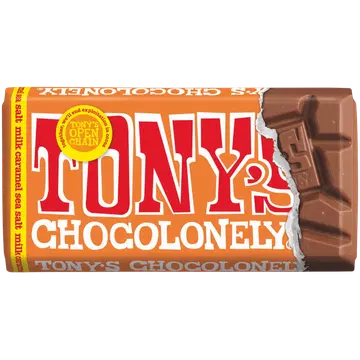 Tony's Chocolonely piimašokolaad karamelli ja meresoolaga 90g