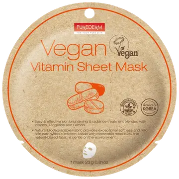 Purederm kangasmask vegan vitamiini