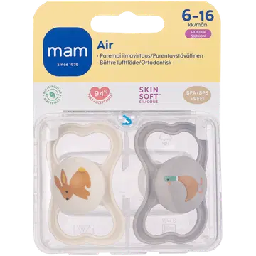 Mam Air silikoonlutt 6-16 k, 2 tk