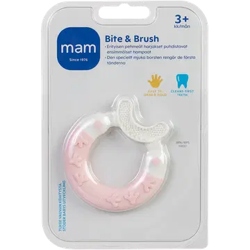 Mam Bite & Brush närimisrõngas alates 3-elukuust