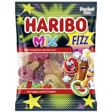 HARIBO Mix Fizz hapud kummikommid 100g
