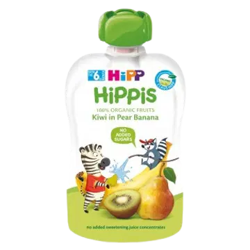 Hipp Hippis kiivi-pirni-banaanipüree 100 g, öko, alates 6-elukuust