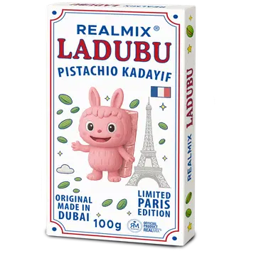 Realmix Ladubu Dubai šokolaad vaarika šokolaadiga 100g