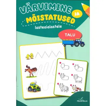 Talu - värvimine ja mõistatused lasteaialastele.