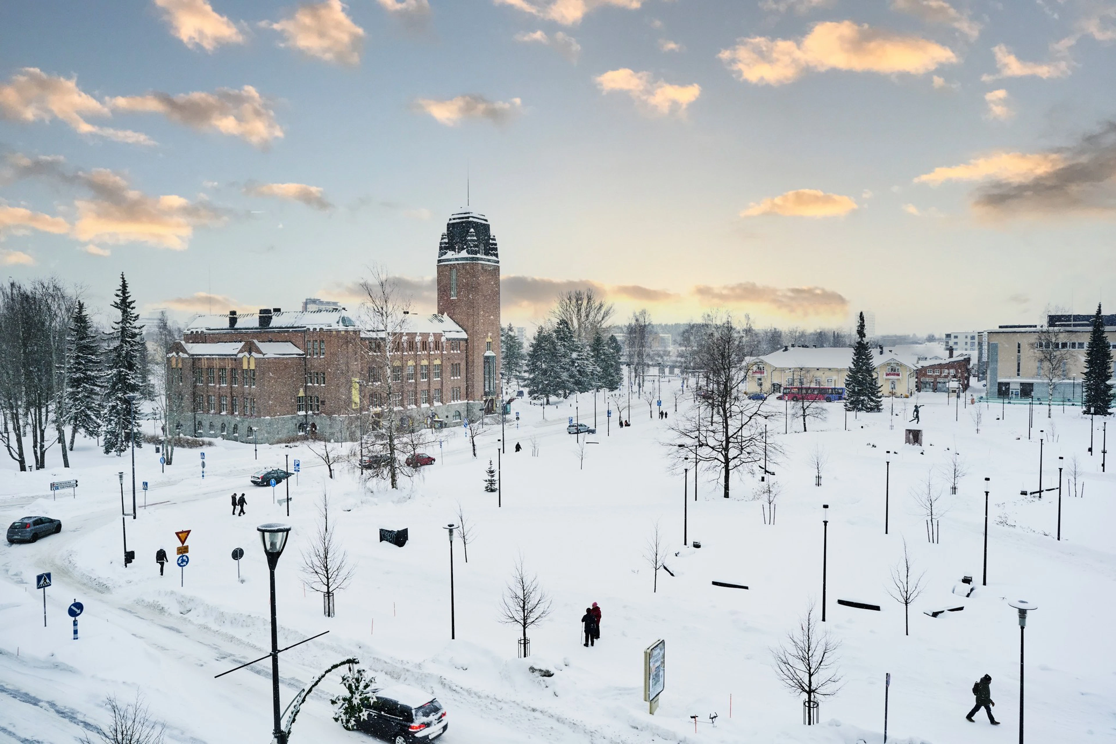 Talvi Joensuu kaupunginpuisto