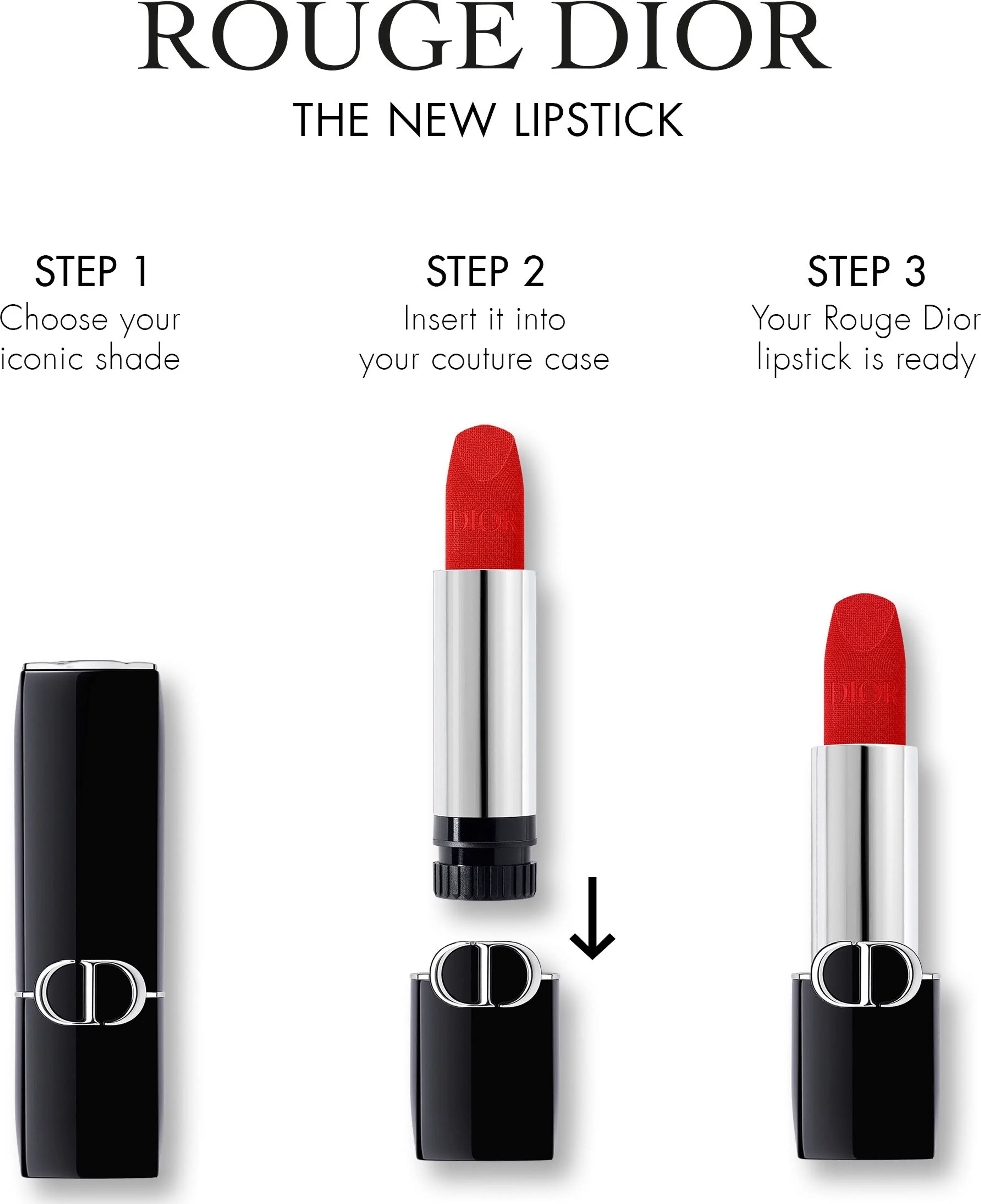 DIOR Rouge Dior Lipstick Satin Refill huulipunan täyttö 3,5 g