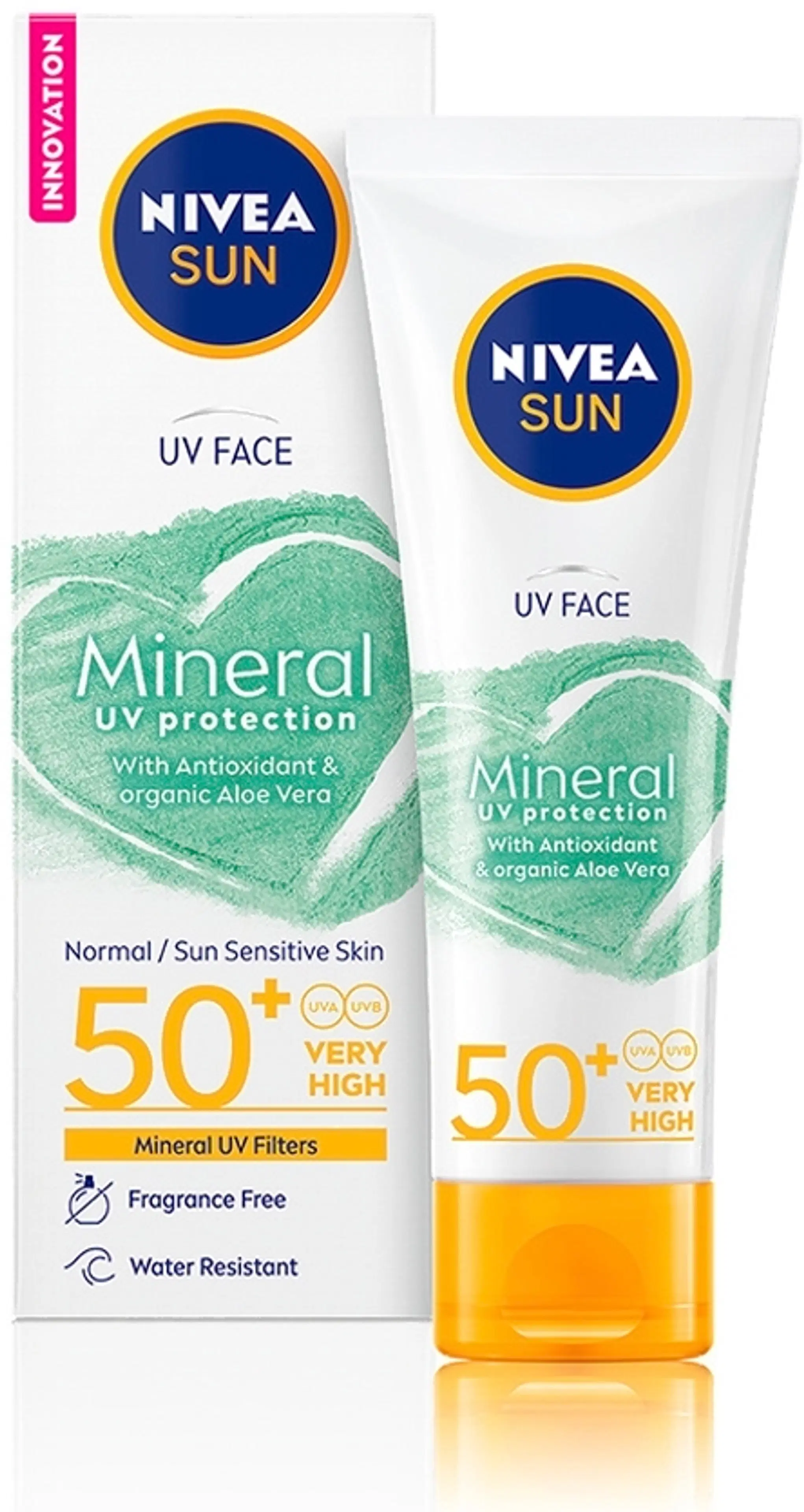 NIVEA SUN 50ml UV Face Mineral Sunscreen SK50+ -aurinkovoide