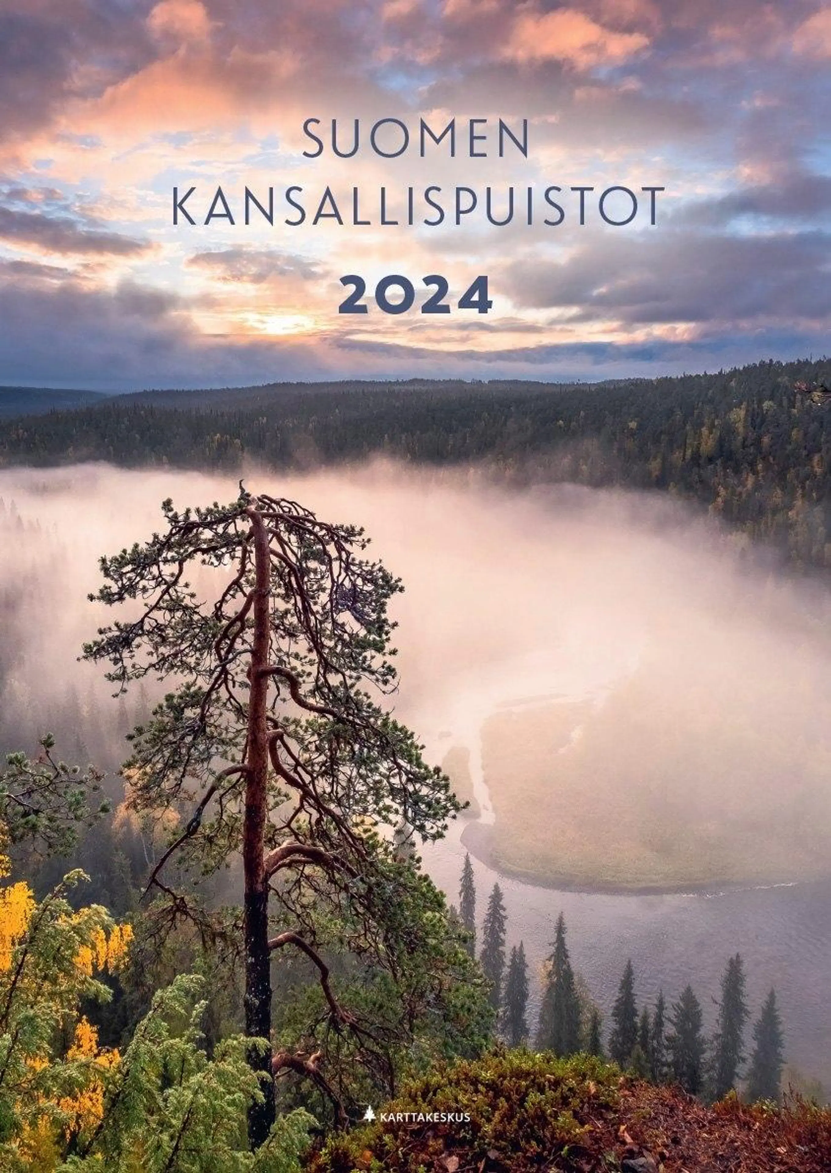 Suomen kansallispuistot 2024 -seinäkalenteri (Karttakeskus)