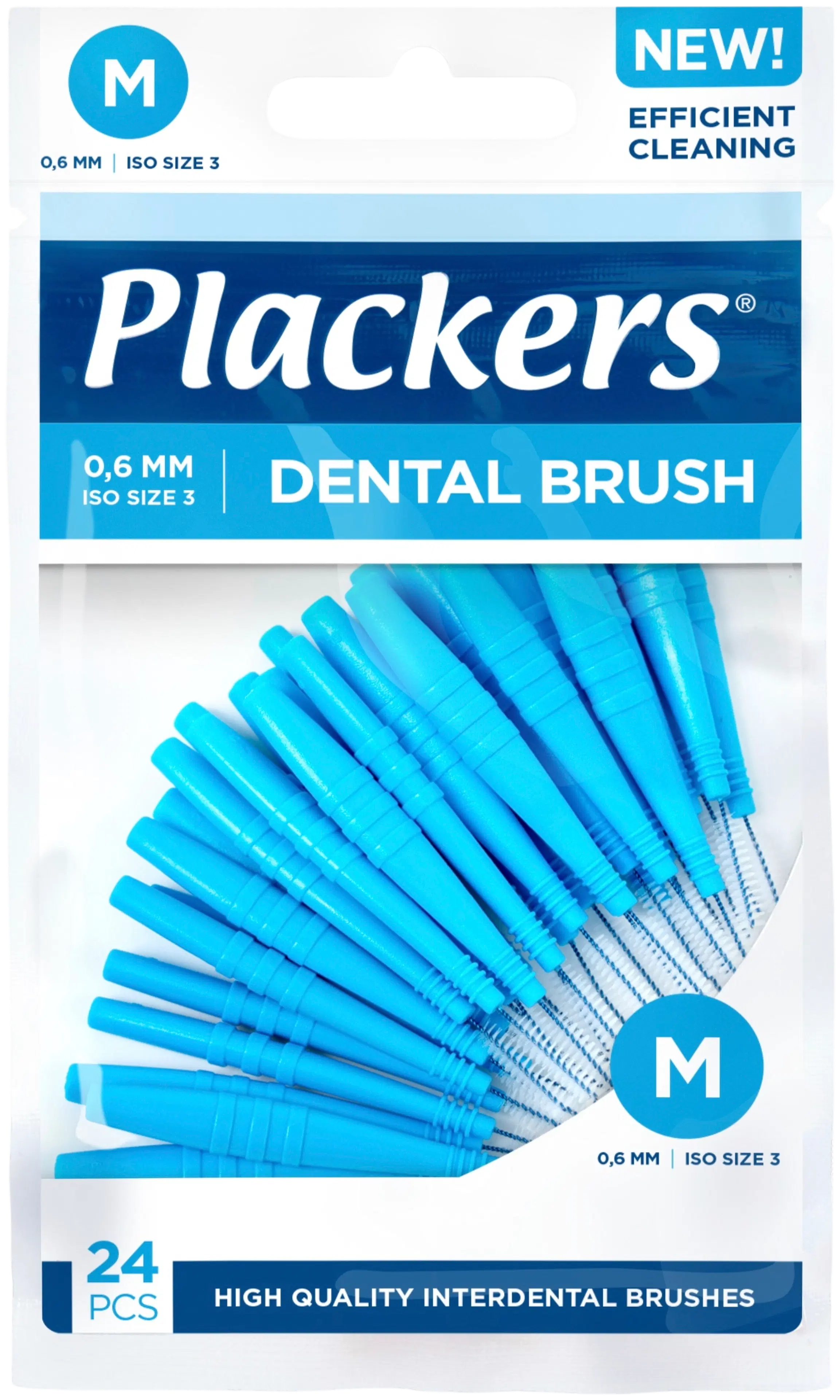 Plackers Dental Brush hammasväliharja M 0,6mm 24kpl