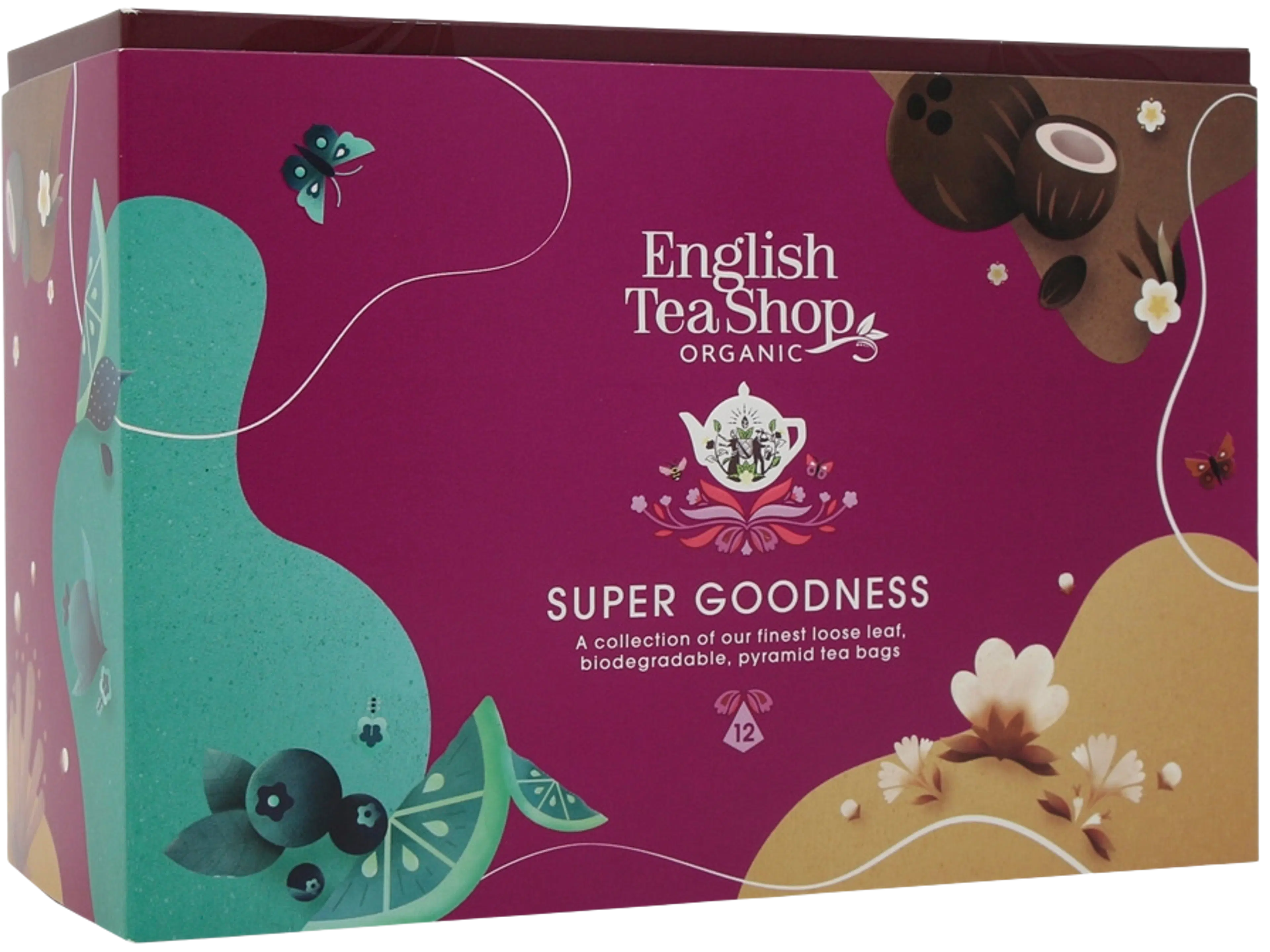 English Tea Shop luomu jouluteepyramidit Super Goodness Collection 12pss 24g