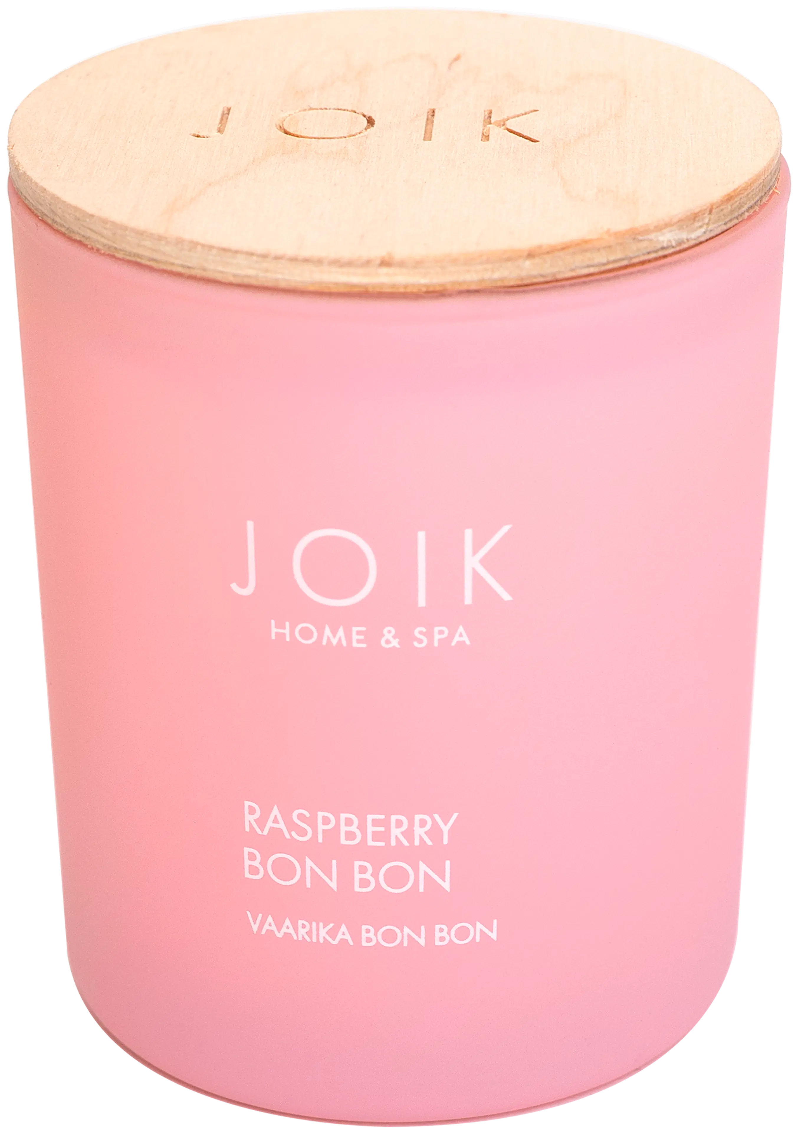 Joik Home & Spa Tuoksukynttilä Raspberry Bon Bon puukannella 150 g