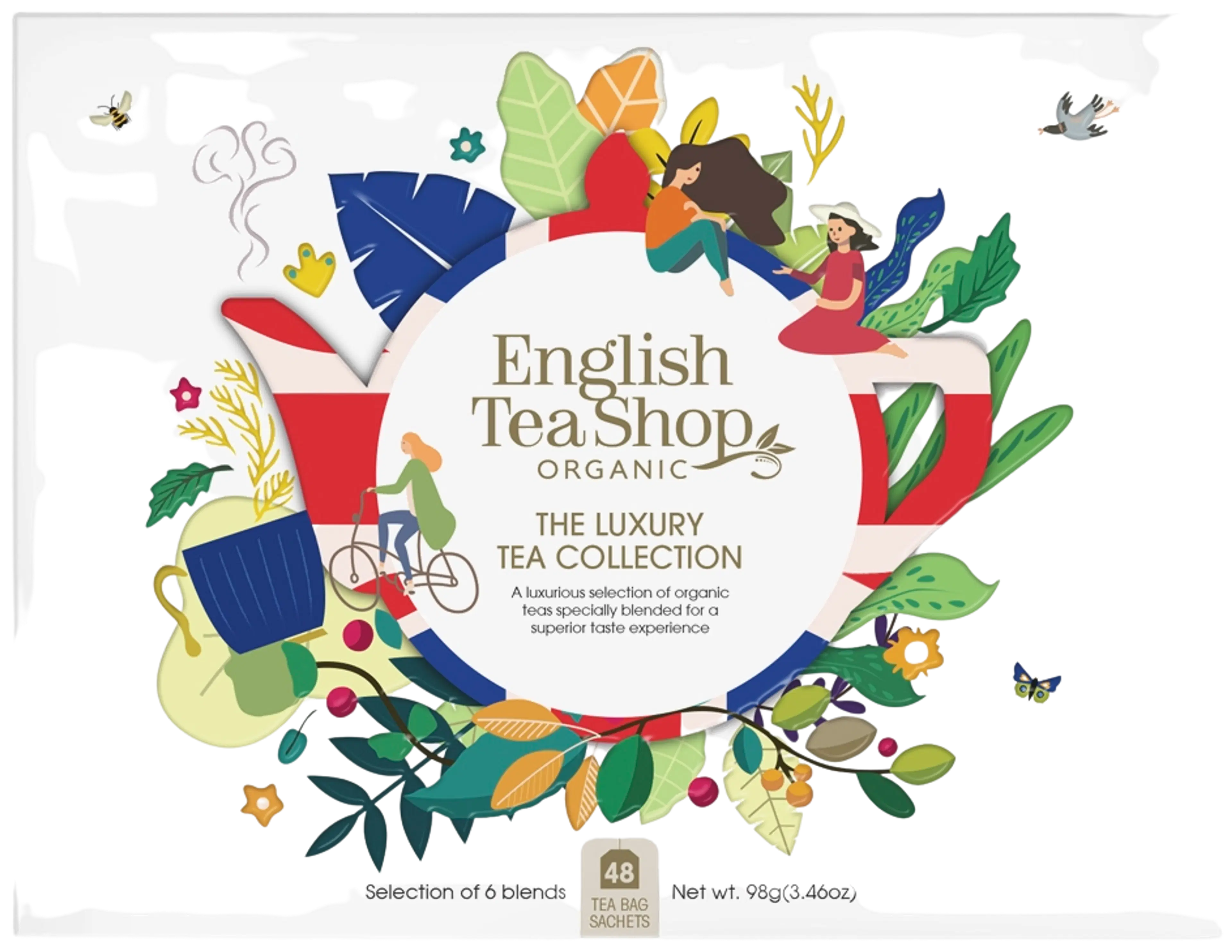 English Tea Shop luomuteelahjapakkaus luxury 48pss 98g