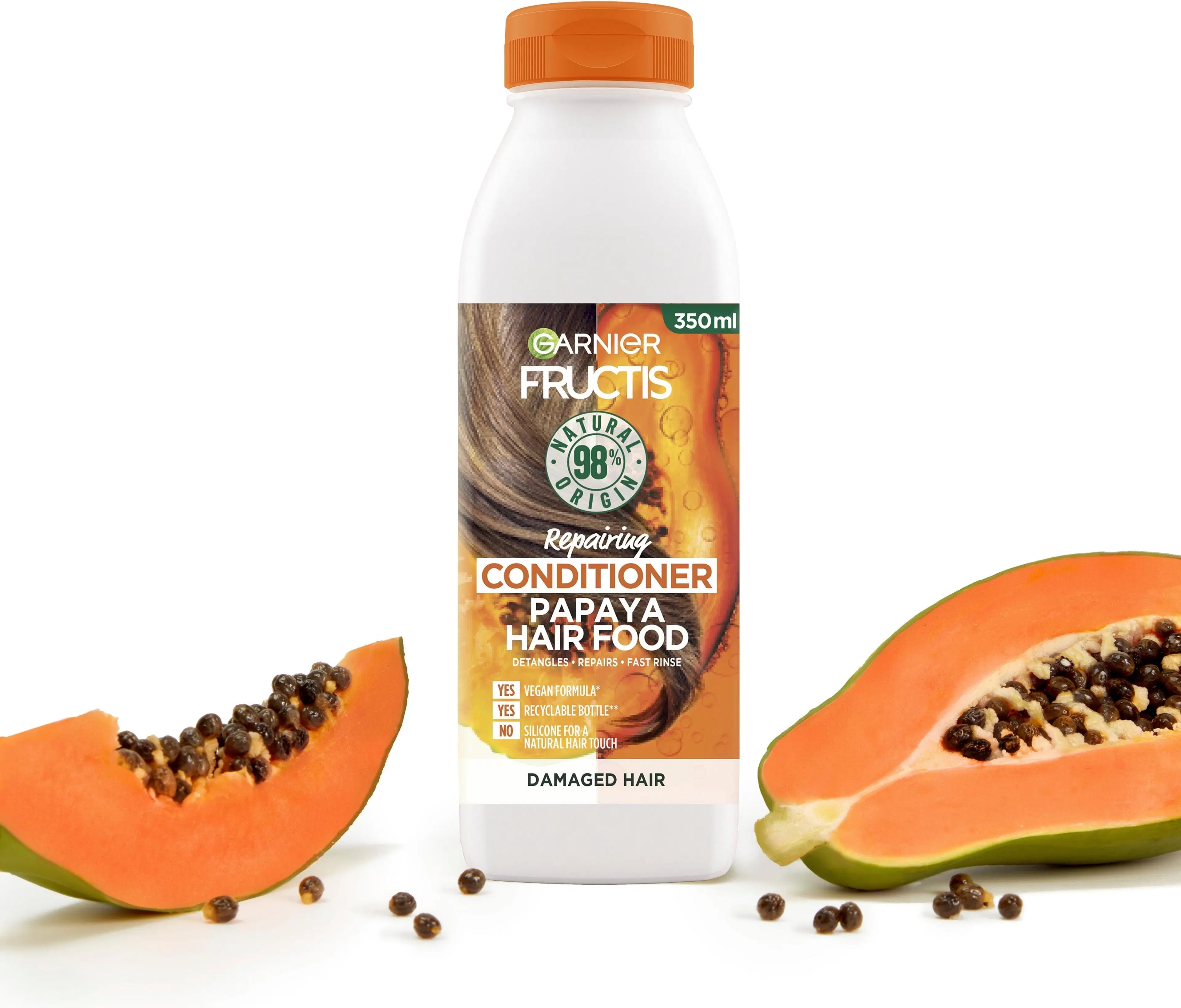 Garnier Fructis Hair Food Papaya hoitoaine vaurioituneille hiuksille 350ml