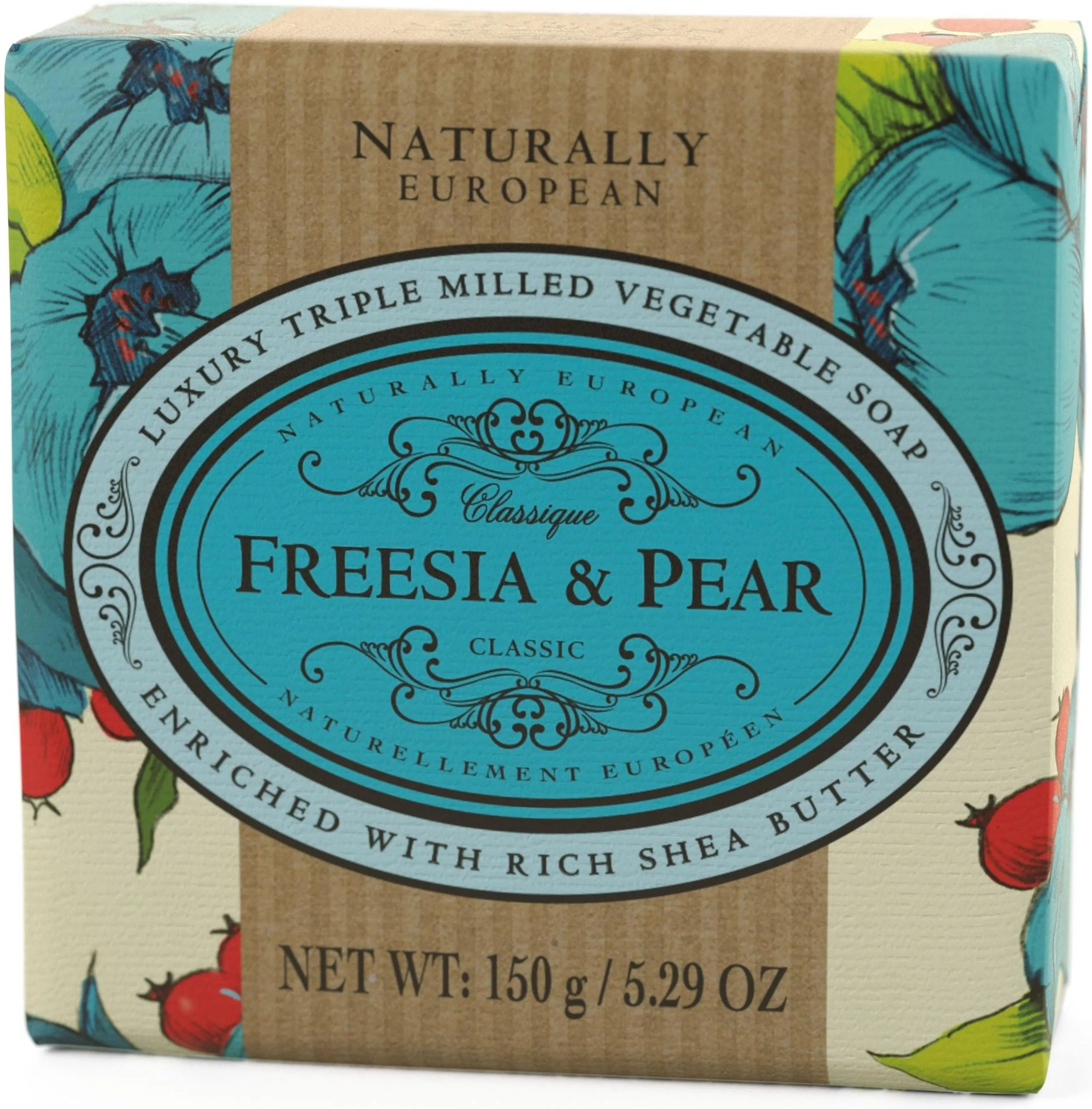 Naturally European Freesia & Pear Soap palasaippua 150 g