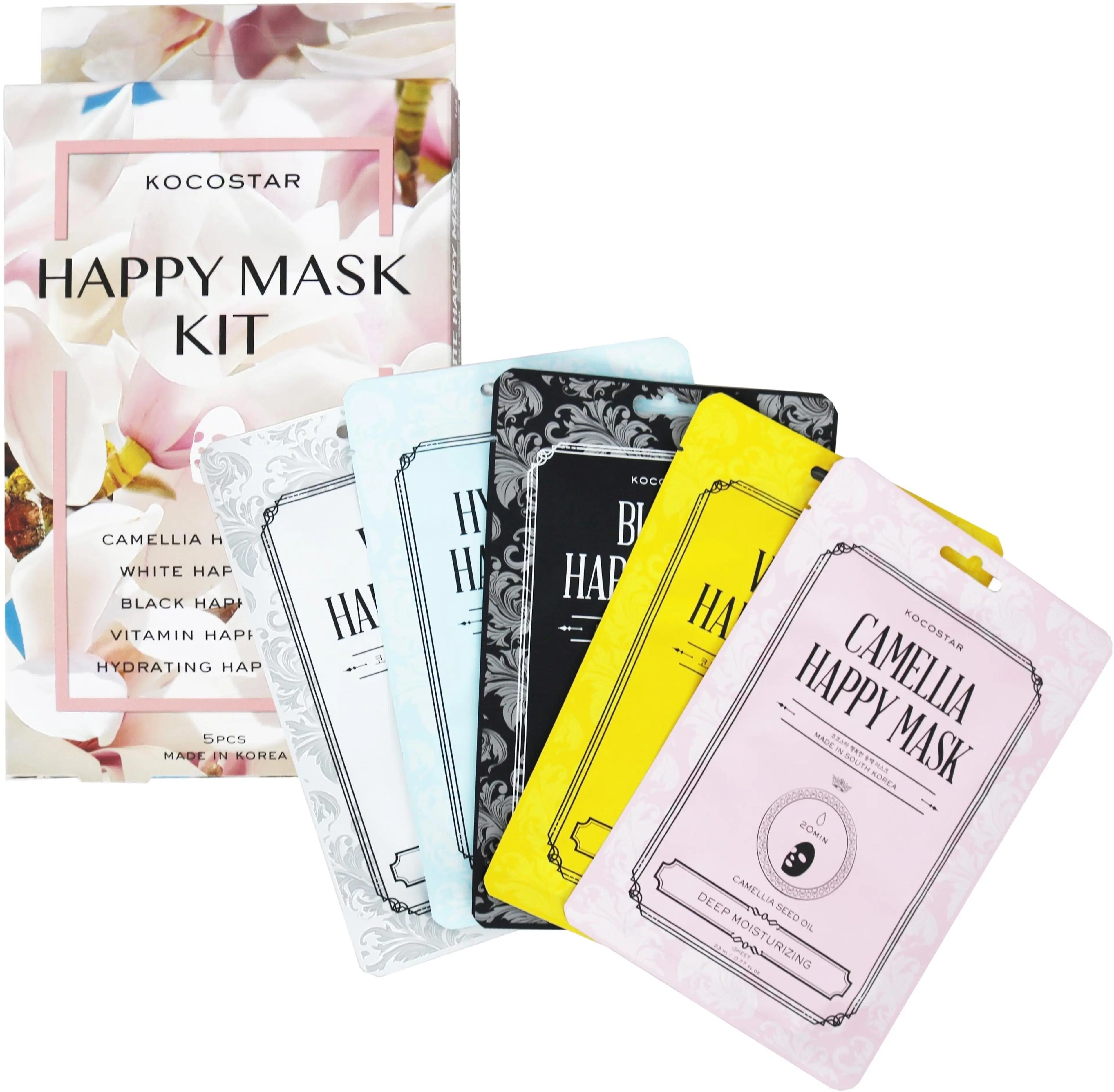 KOCOSTAR Happy Mask Kit kangasnaamiopakkaus 5 kpl