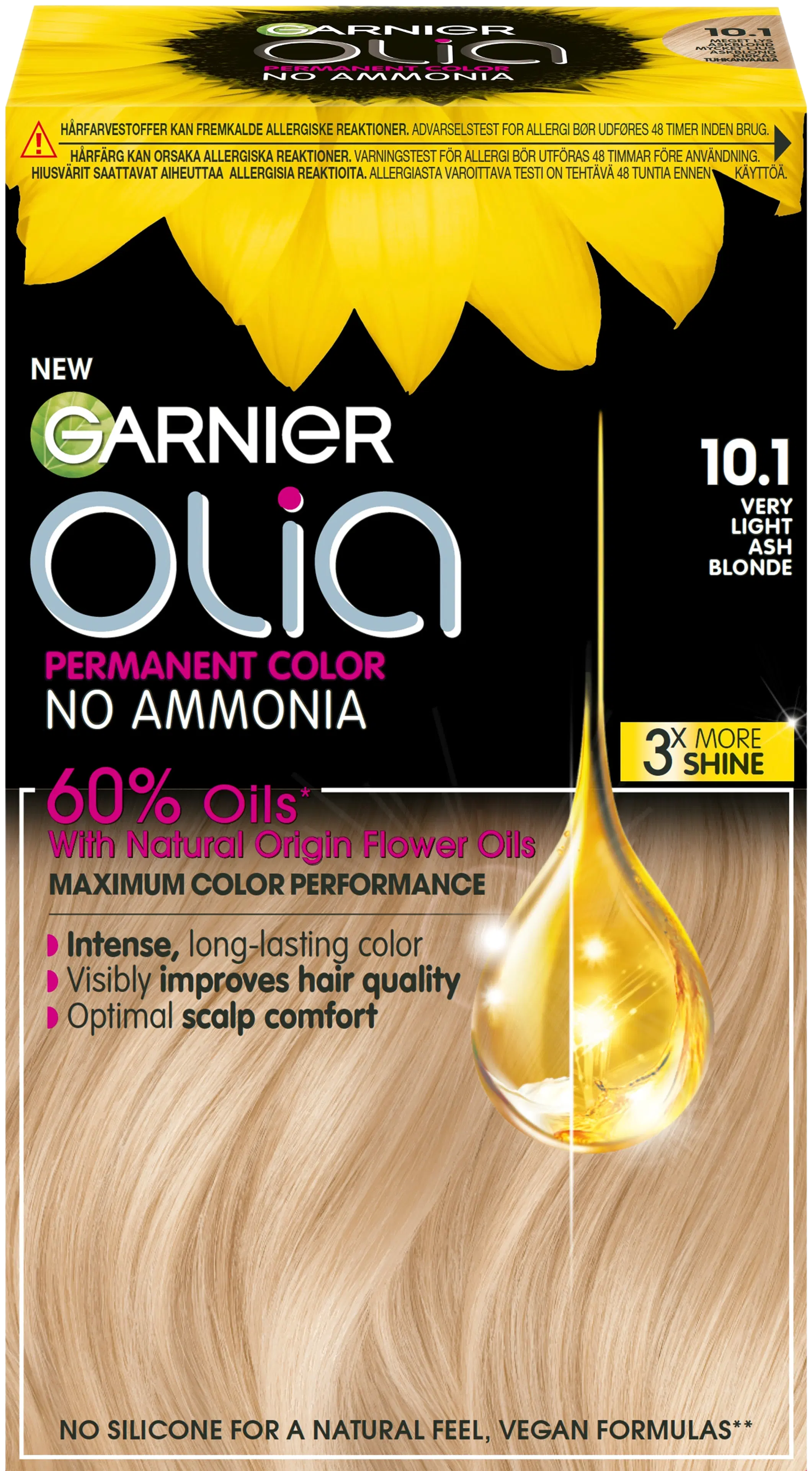 Garnier Olia 10.1 Very Light Ash Blonde kestoväri 174ml