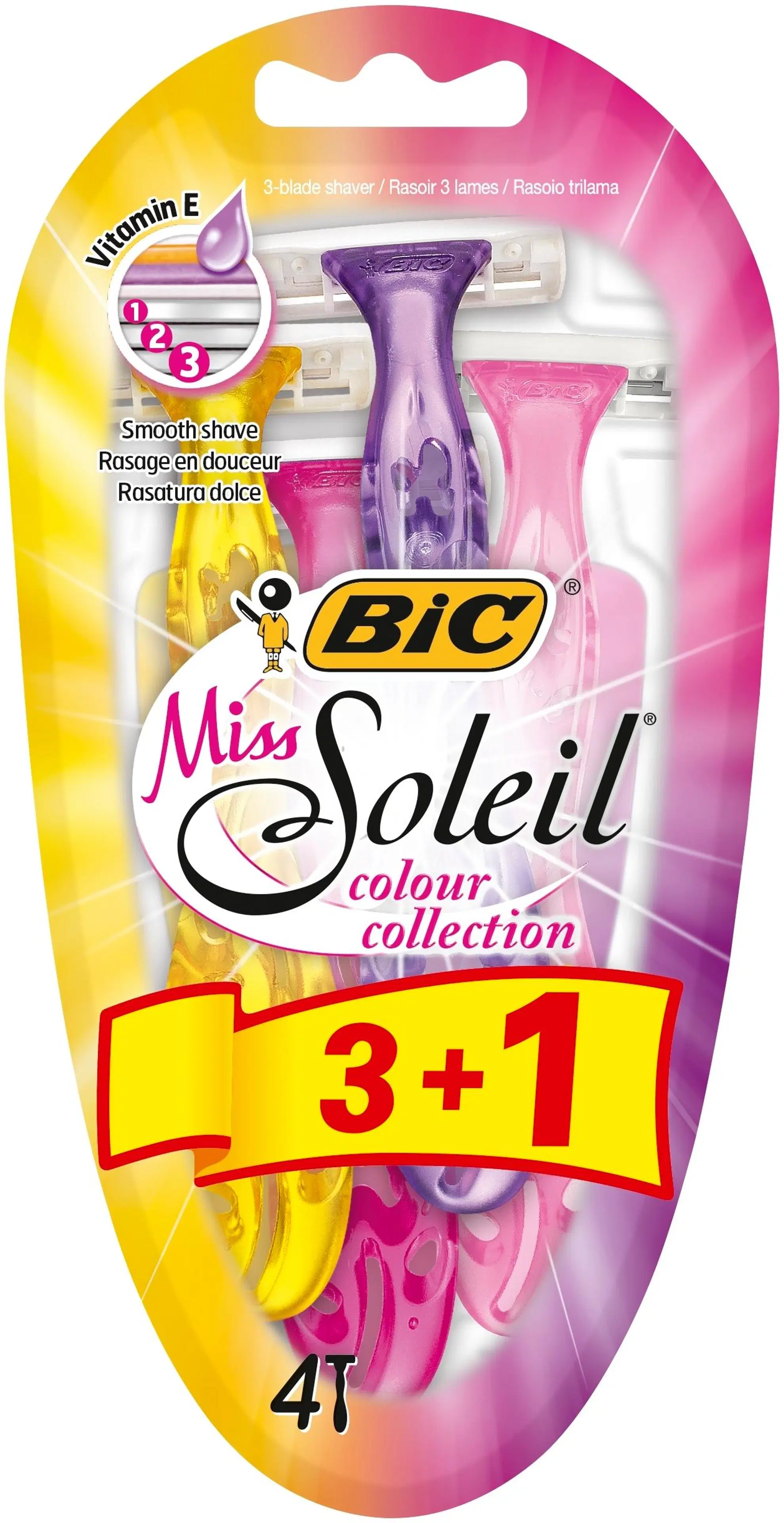 BIC varsiterä Miss Soleil Colour Collection 3+1-pack