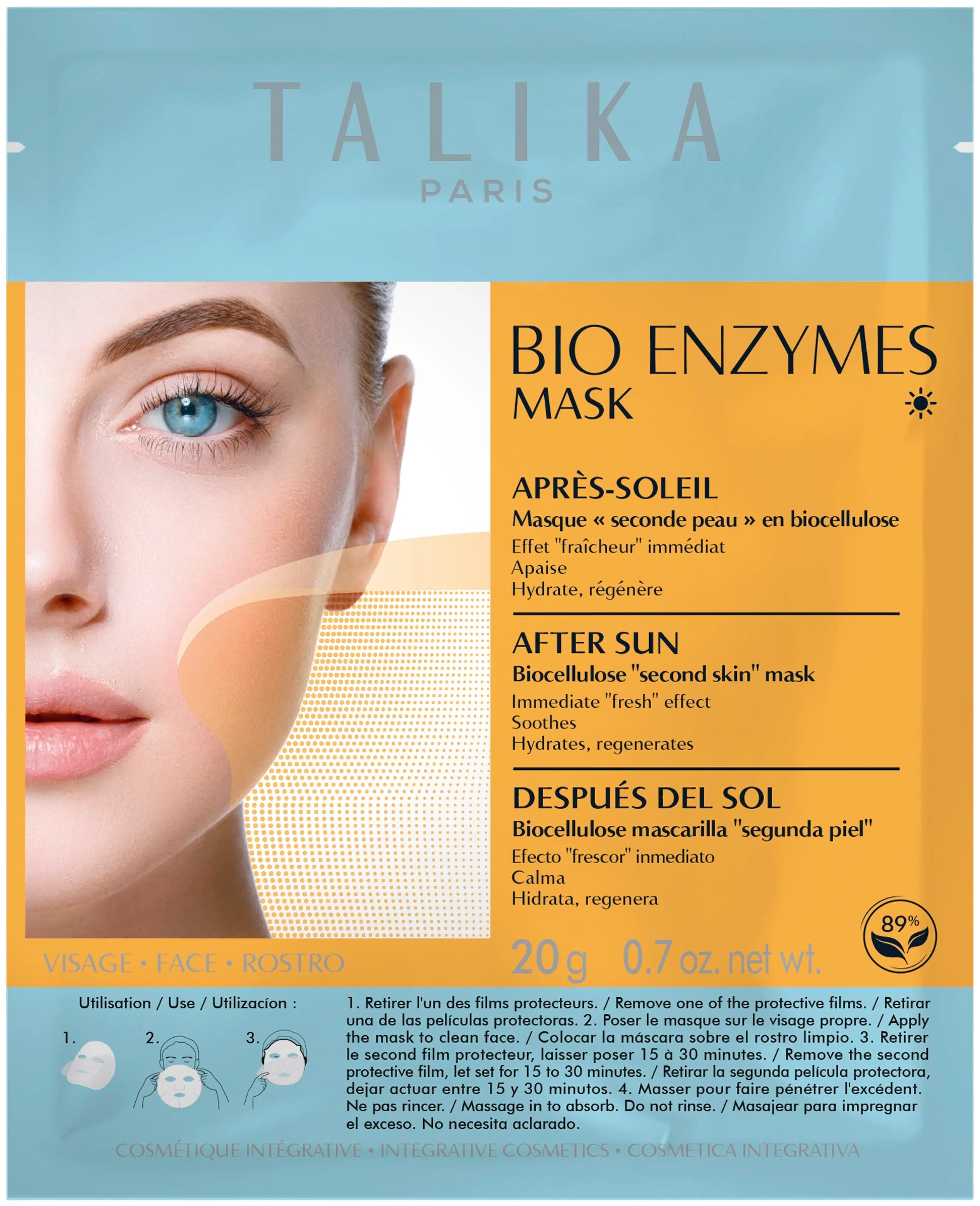 Talika Bio-Enzymes Mask After-Sun rauhoittava kasvonaamio 20 g