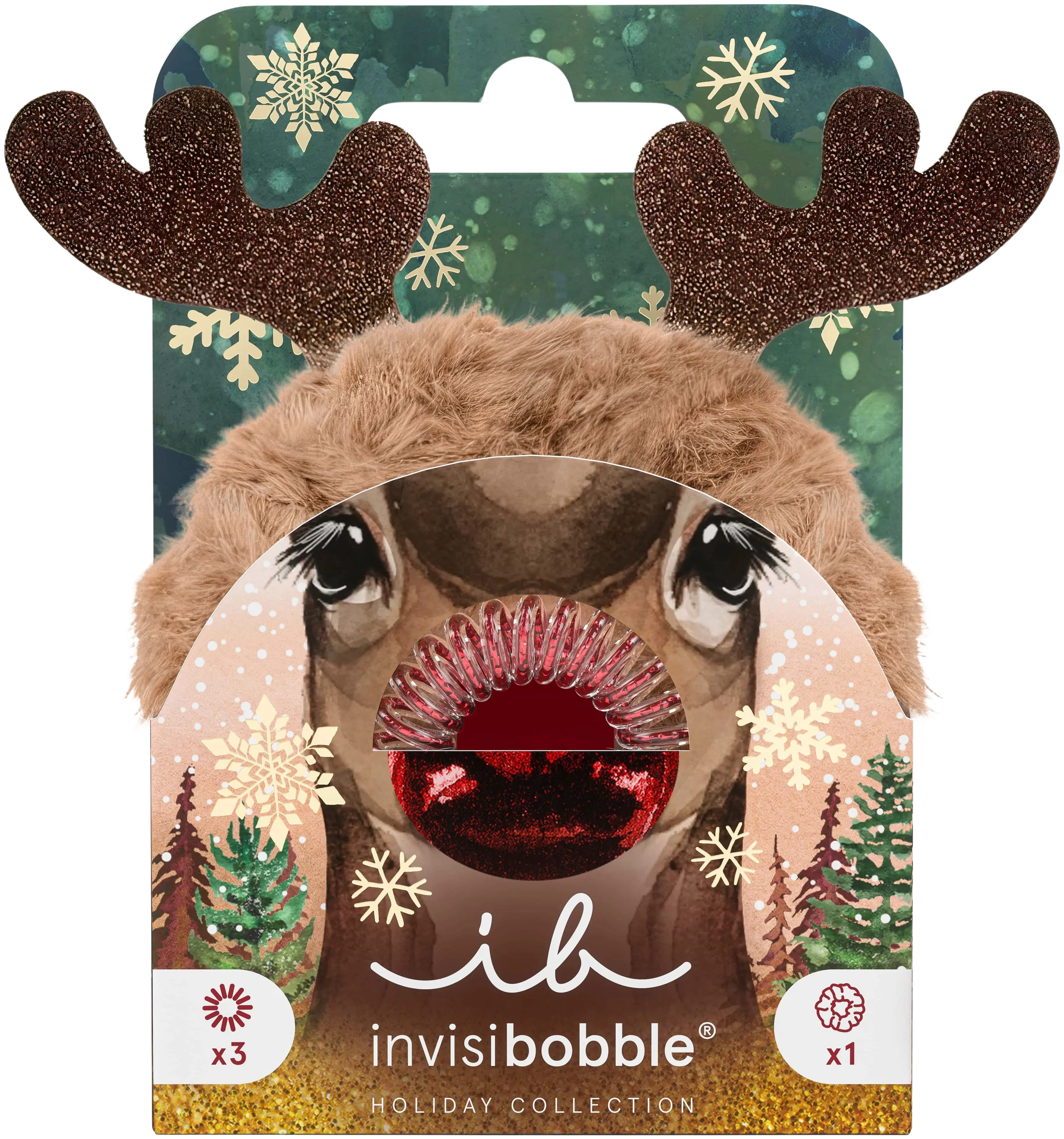 invisibobble Set Holidays Red Nose Reindeer 4kpl