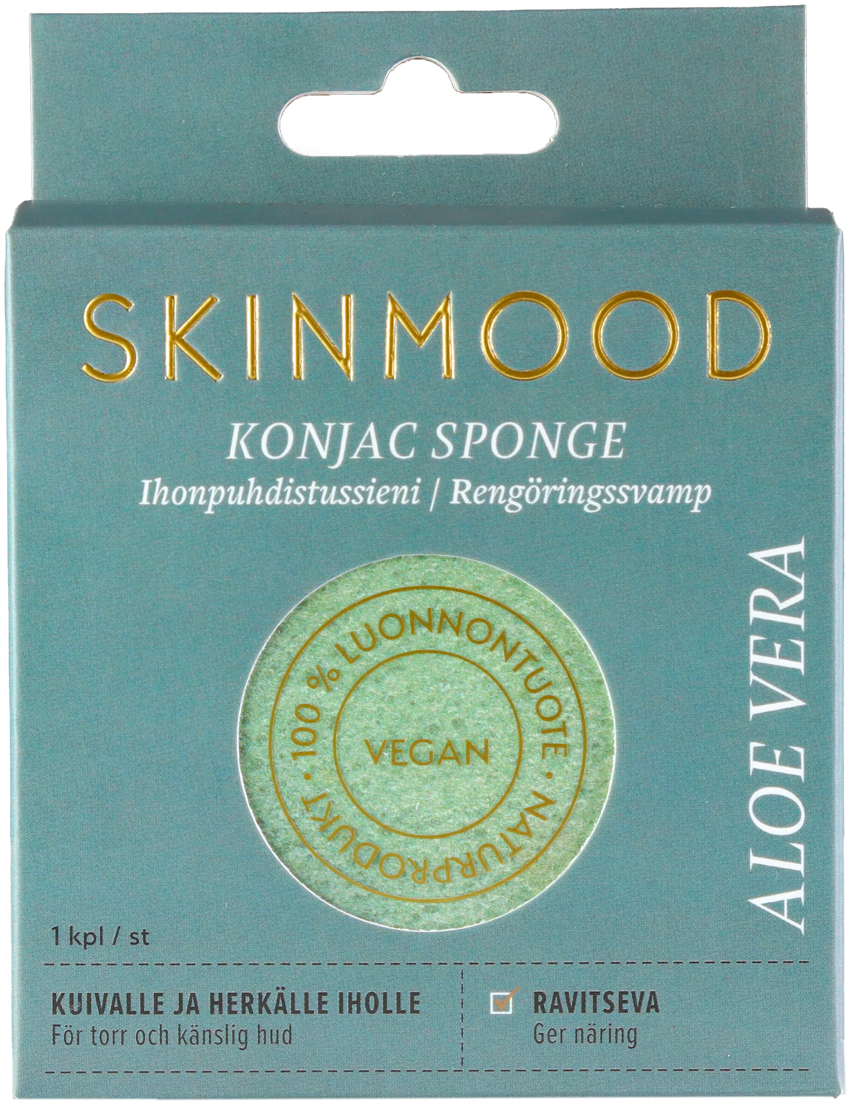 SkinMood® Konjac-kasvojenpesusieni Aloe Vera