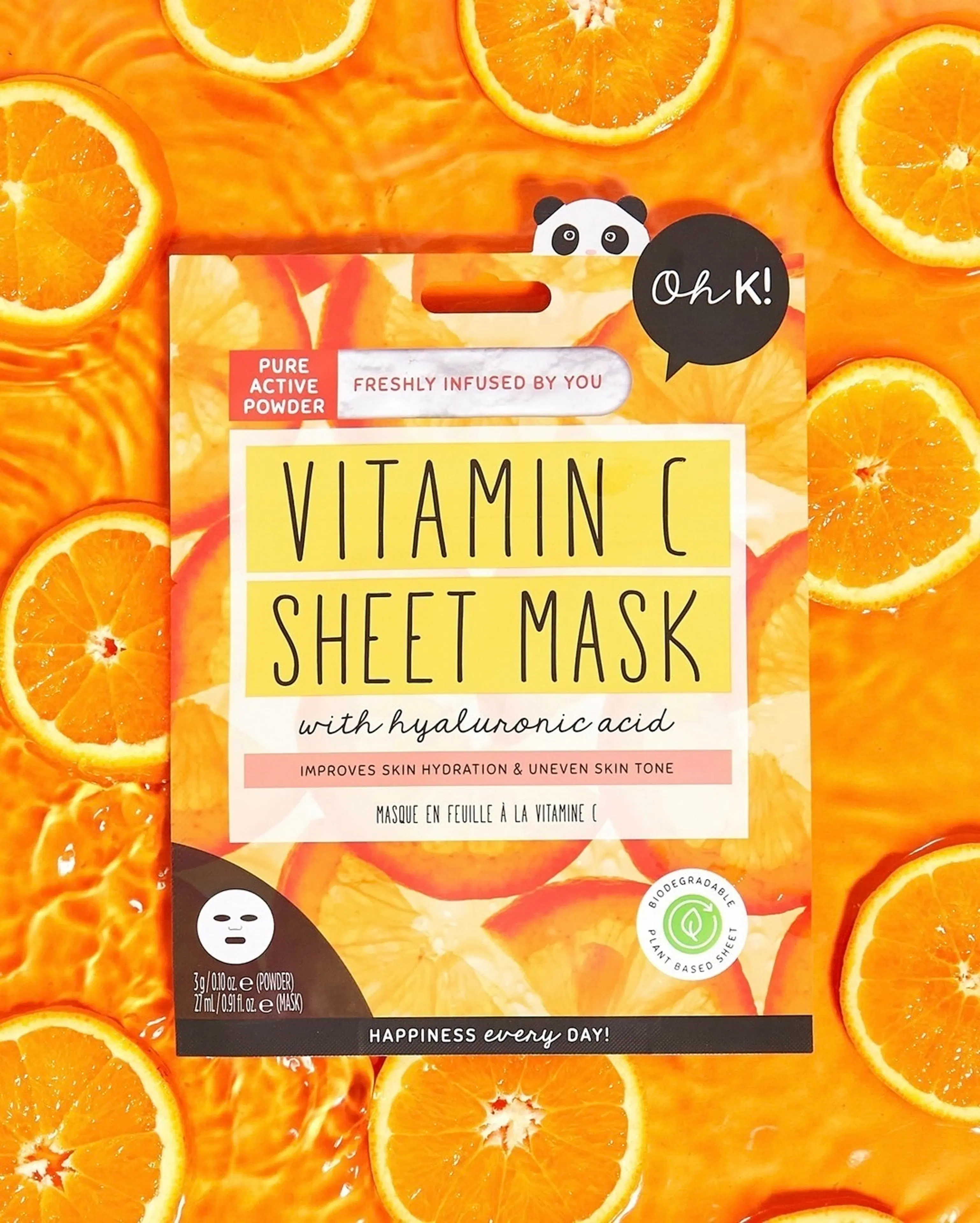 Oh K! Glowing Vitamin C Sheet Mask C-vitamiininaamio 27ml+3g