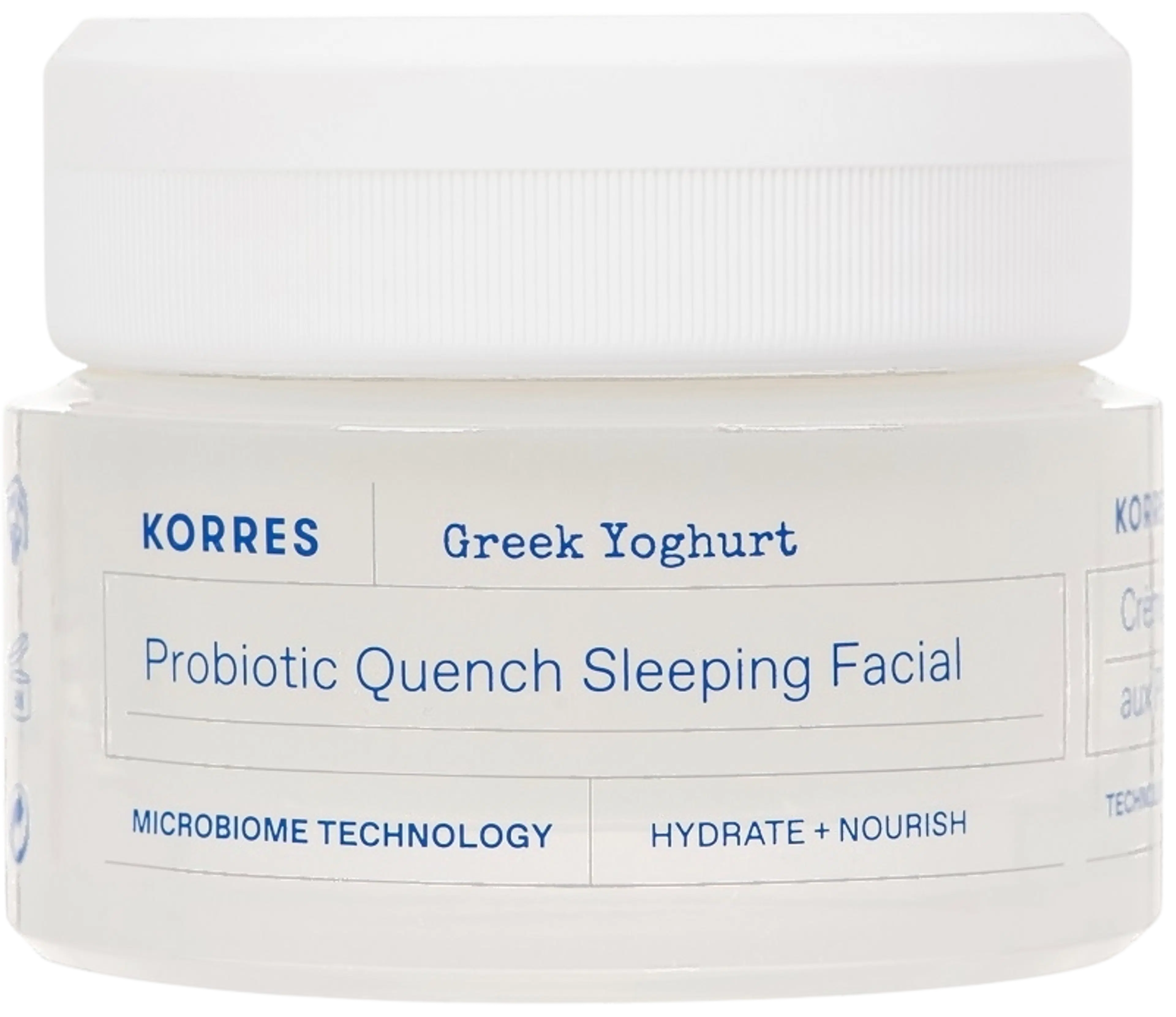 KORRES Greek Yoghurt Probiotic Quench Sleeping Facial yön yli hoitonaamio 40 ml