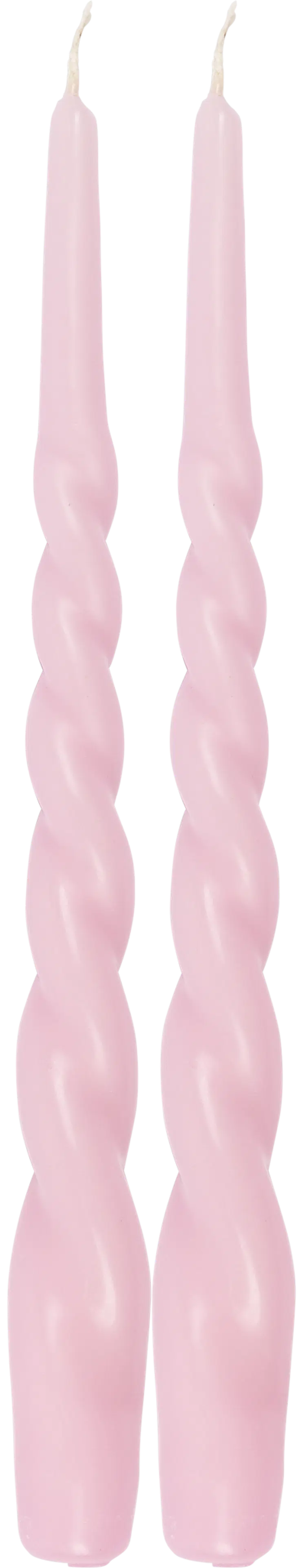 Pentik Kierre kruunukynttilä 28 cm 2 kpl/pkt, vaaleanpunainen