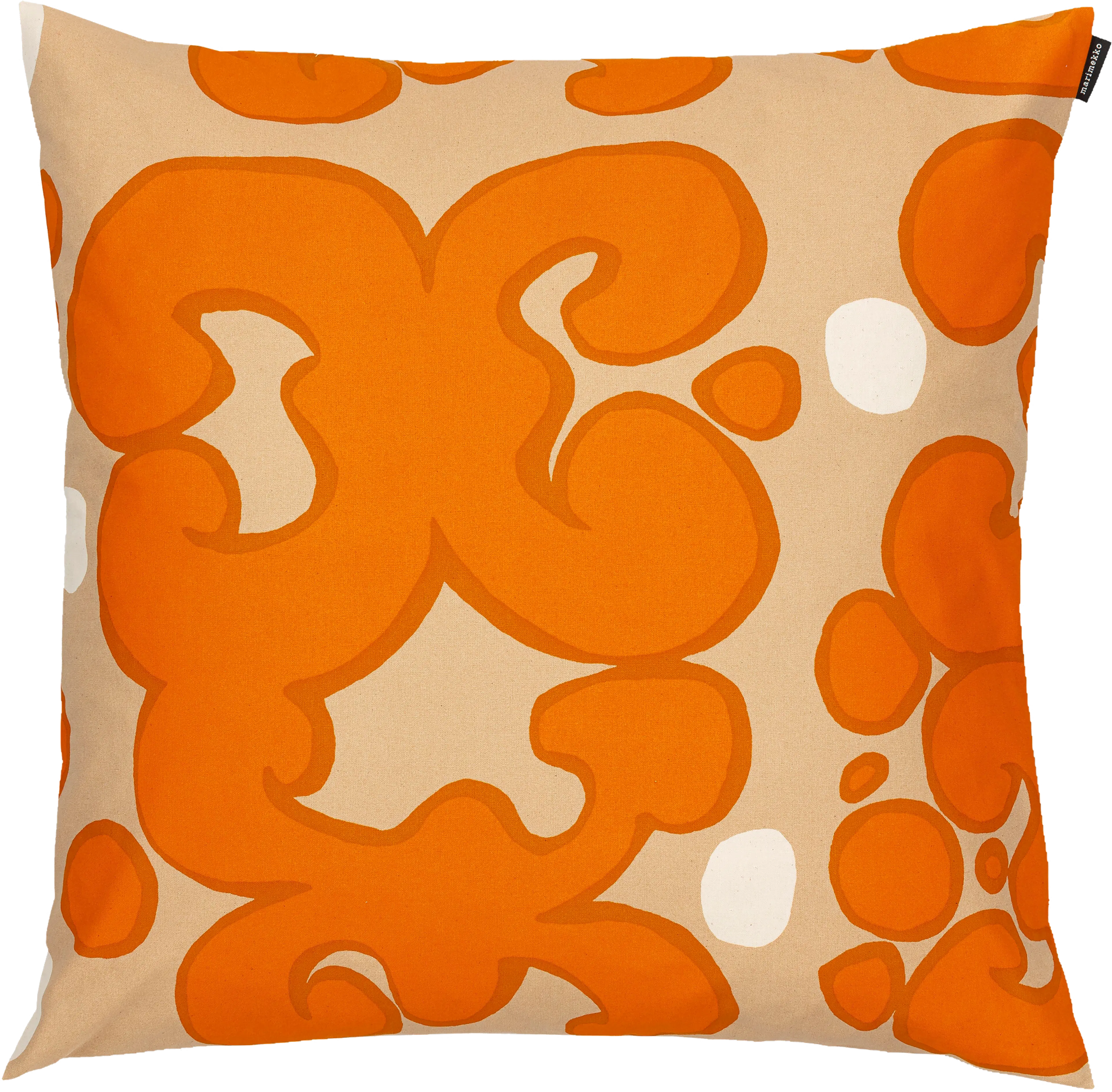 Marimekko Keidas -tyynynpäällinen 50x50cm beige, oranssi, puuvilla
