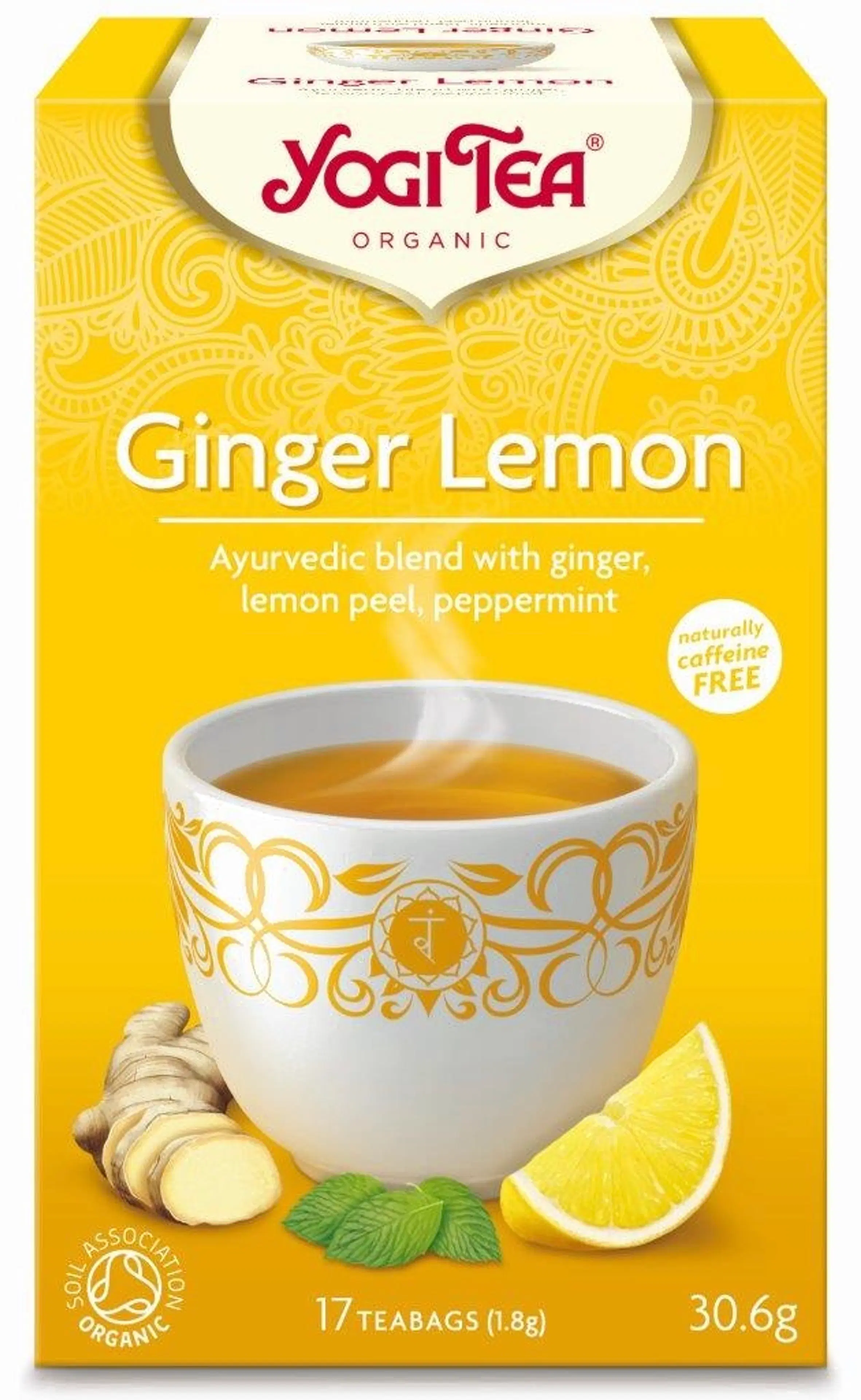Yogi Tea Ginger Lemon yrtti-mauste-hedelmätee luomu ayurvedinen 17x1,8g