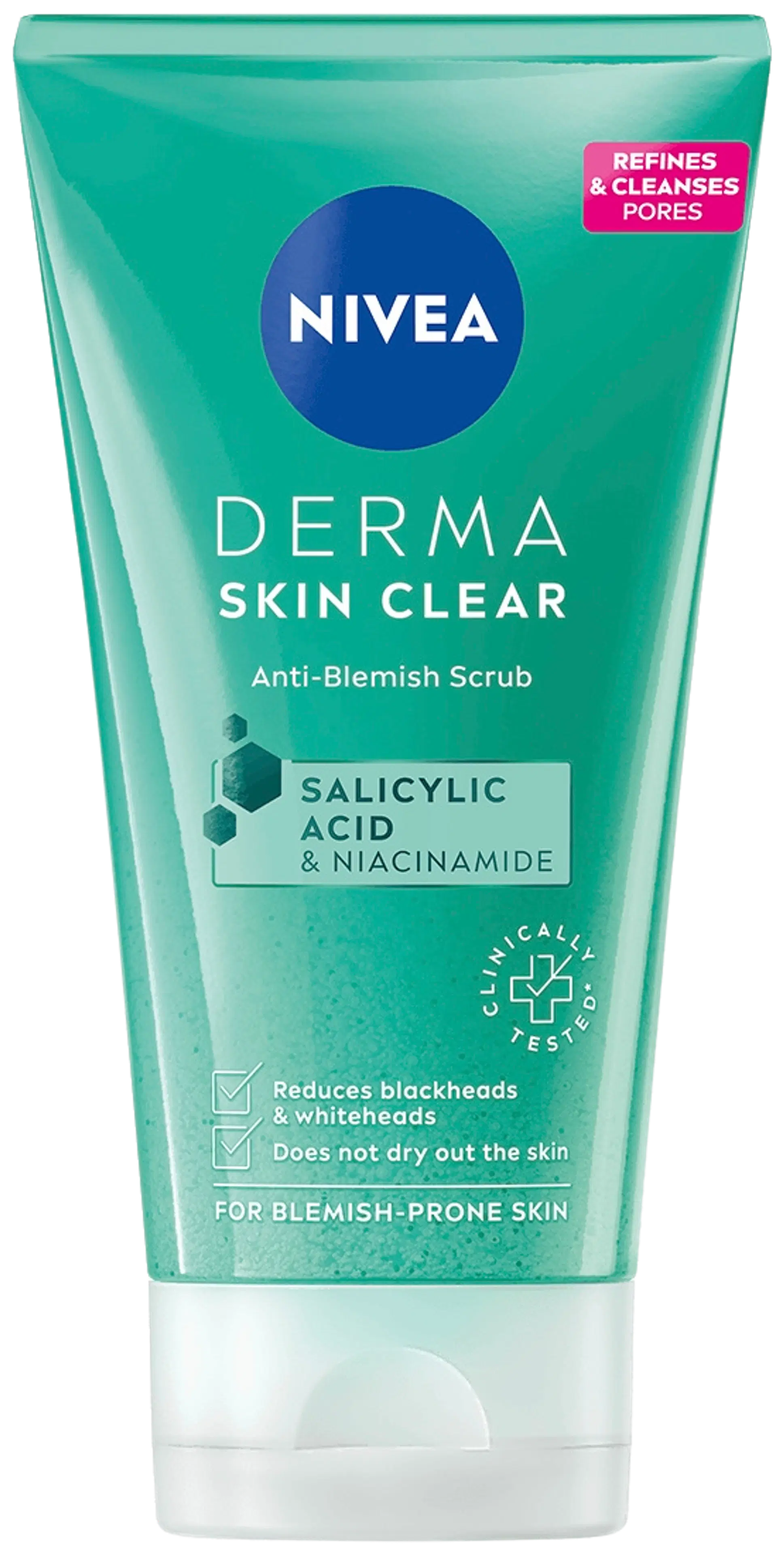 NIVEA 150ml Derma Skin Clear Anti-Blemish Scrub -kuorintavoide