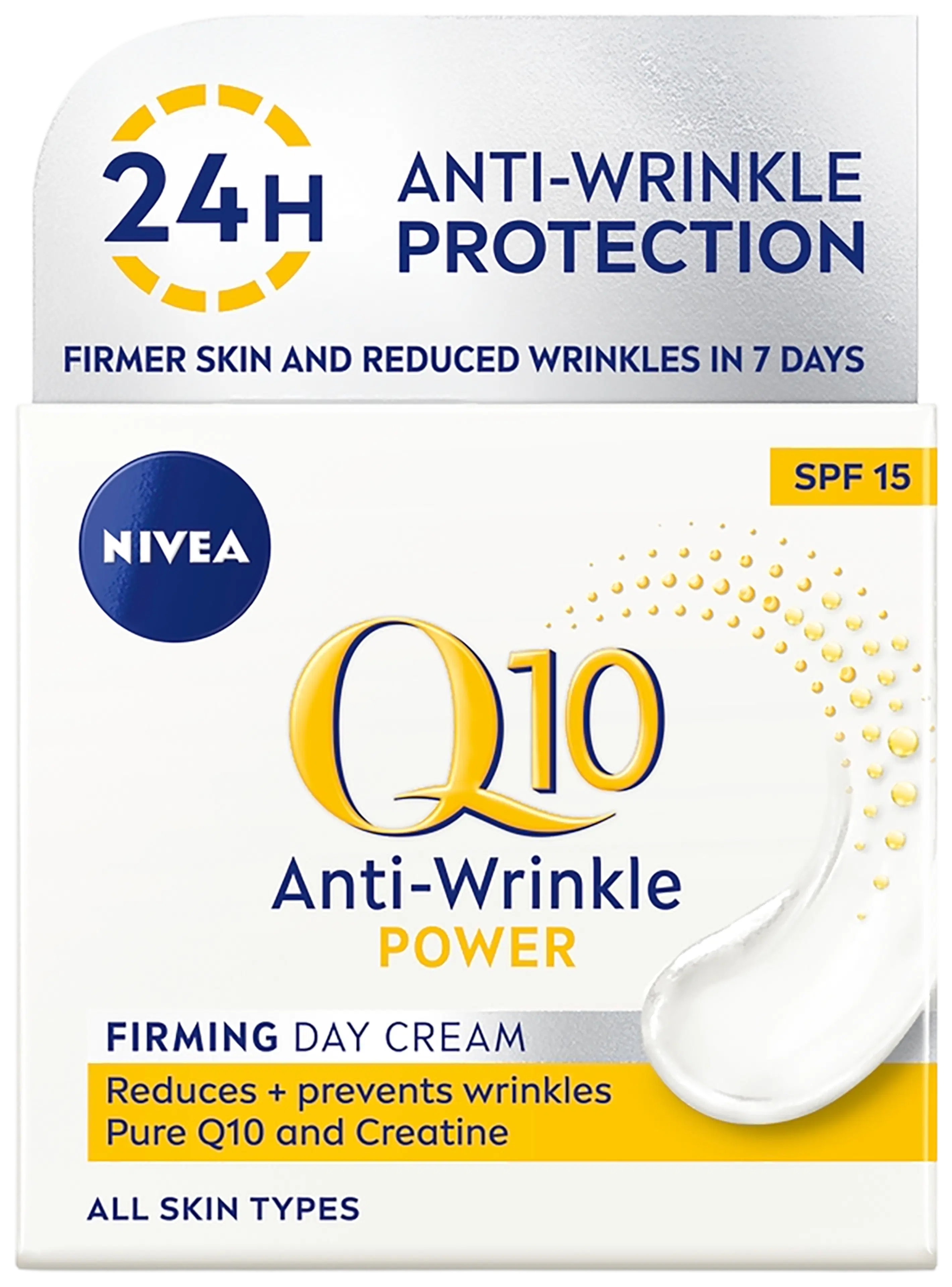 NIVEA 50ml Q10 Power Anti-Wrinkle Firming Day Cream -päivävoide sk 15