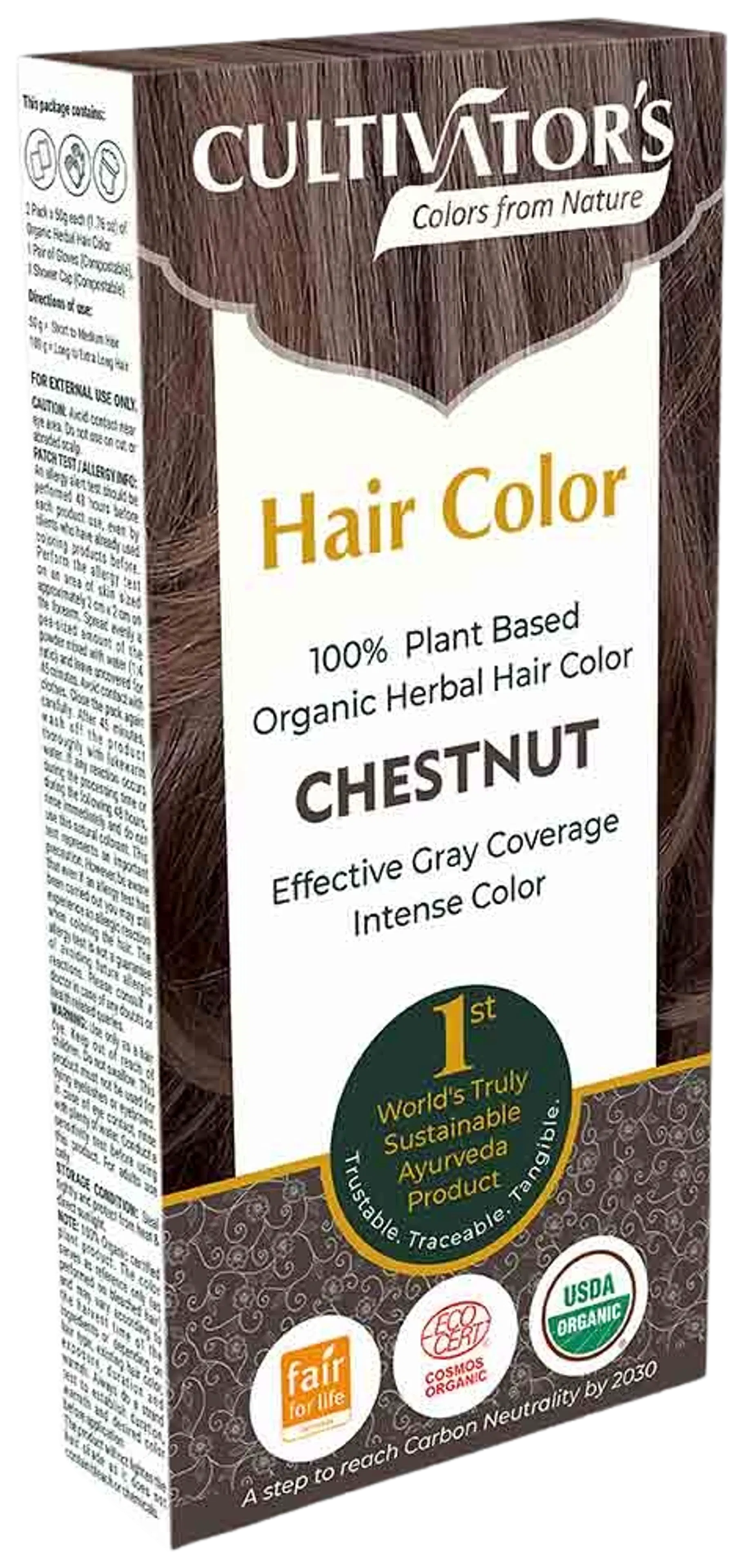 Cultivator's Hair Color Kasviväri Chestnut 100g