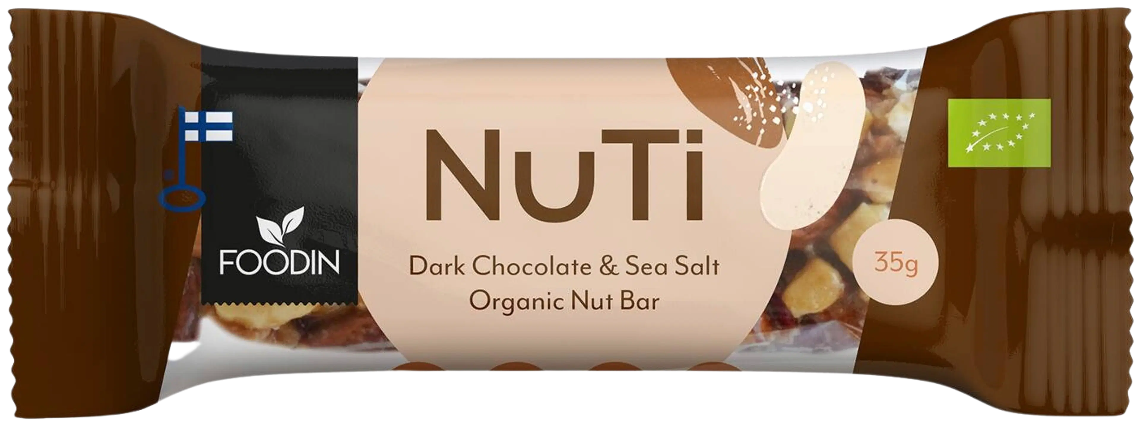 Foodin NUTI, Dark Chocolate & Sea Salt luomu 35g