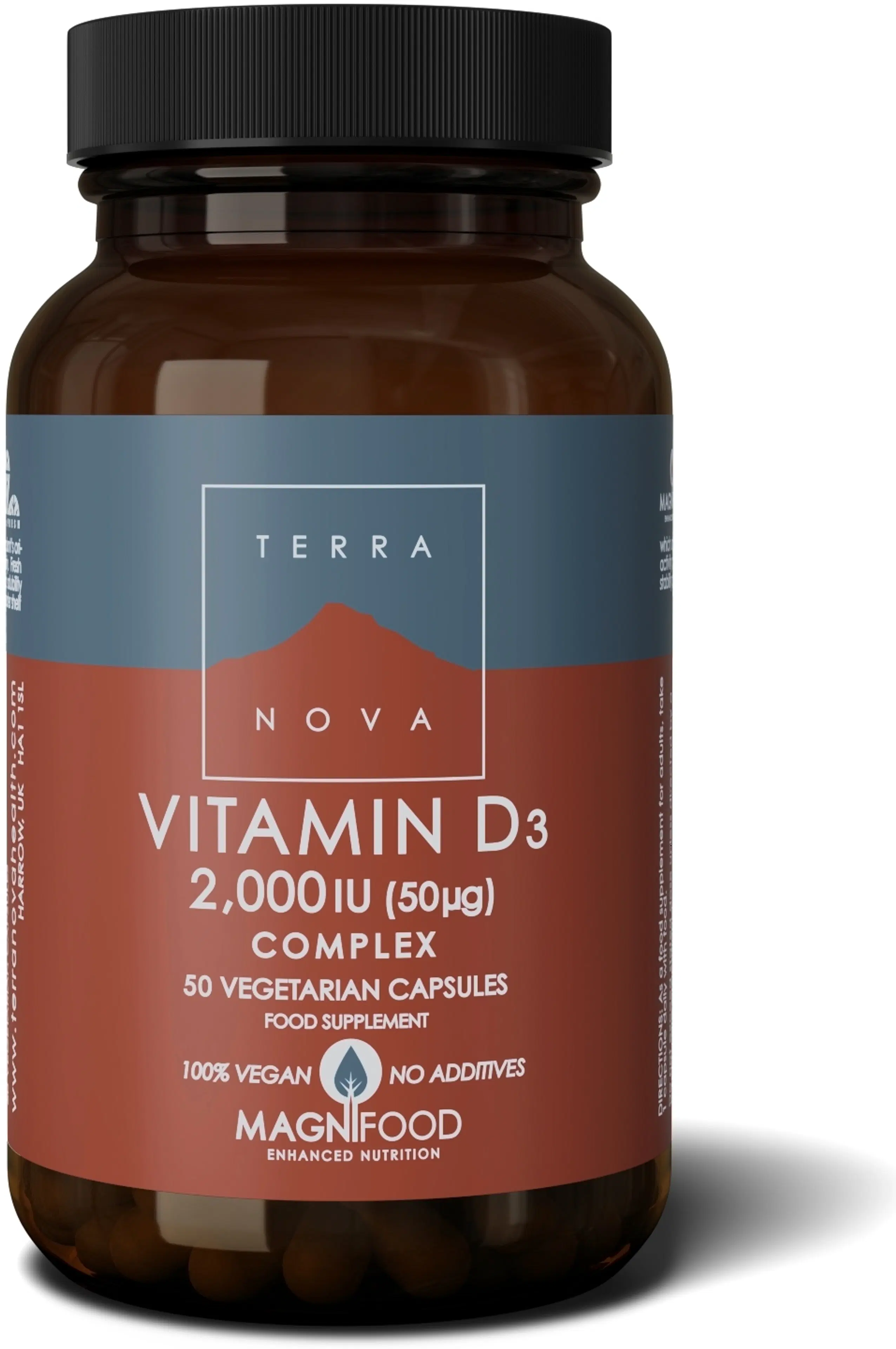 Terranova D3-vitamiini 50 µg Complex 50 kaps.