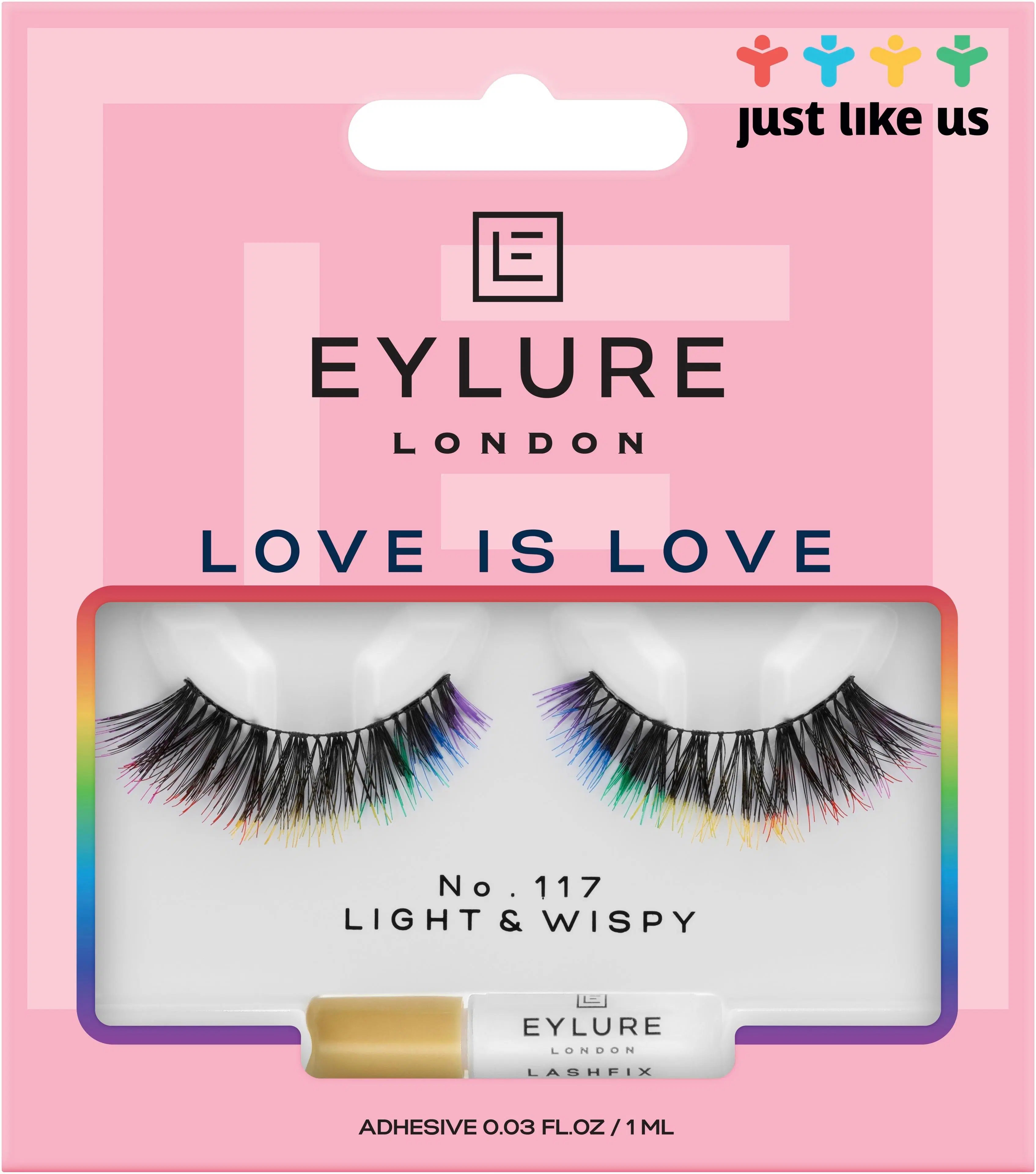Eylure Fluttery Light 117 Pride Limited Edition -irtoripset ja liima