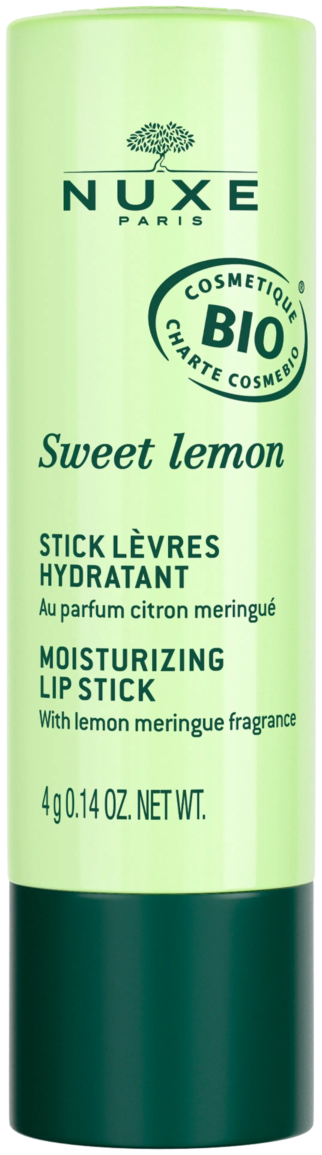 Nuxe Sweet lemon BIO Moisturising Lip Stick huulivoide  4 g