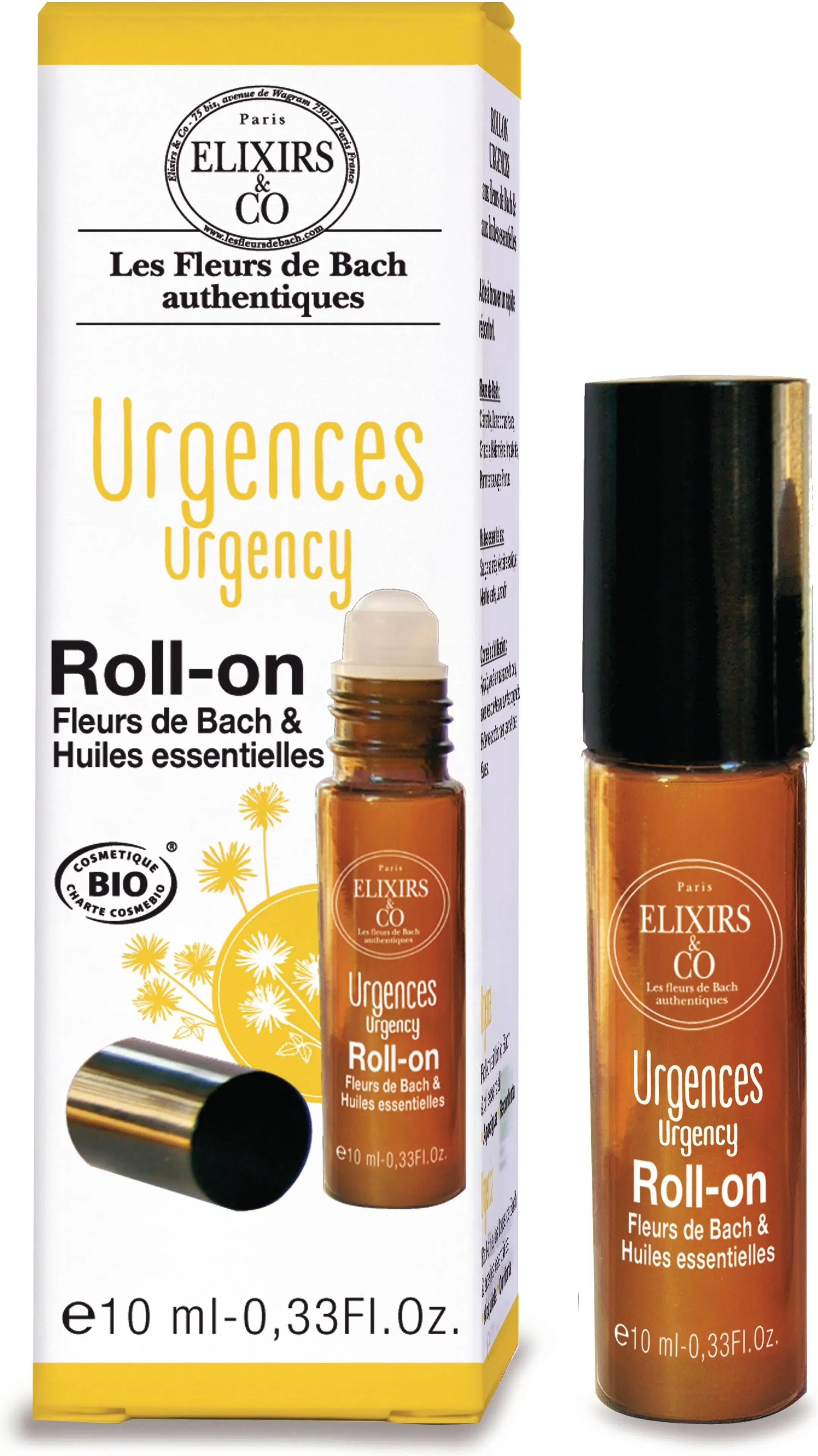 Elixirs & Co Fleurs de Bach Urgency terapeuttinen roll-on öljy 10 ml