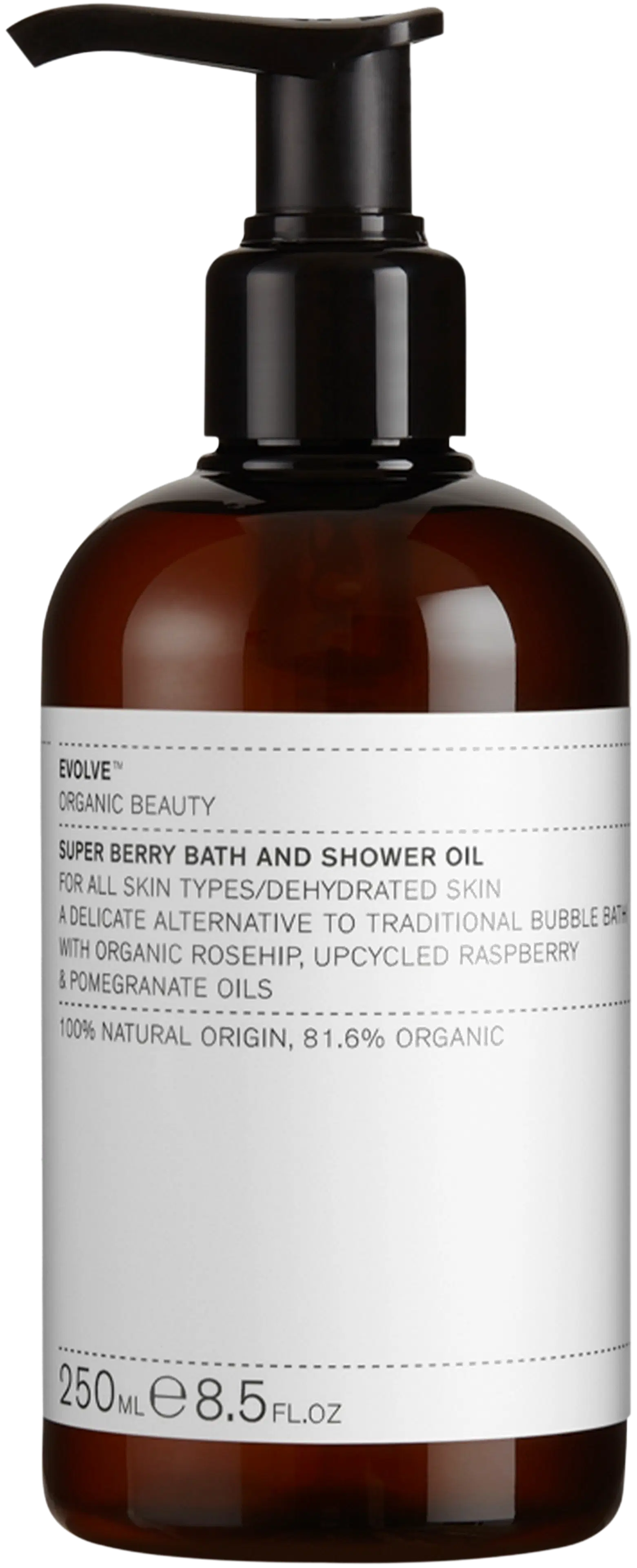 Evolve Organic Beauty Super Berry Bath and Shower Oil Suihkuöljy 250 ml