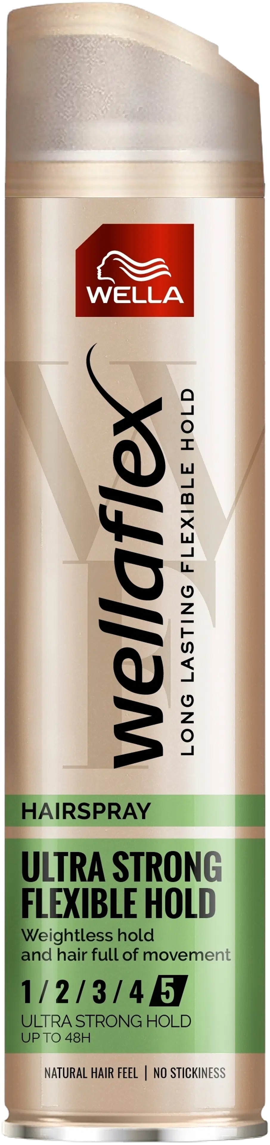 Wella Wellaflex Hairspray Ultra Strong Flexible Hold 5 hiuskiinne 250 ml