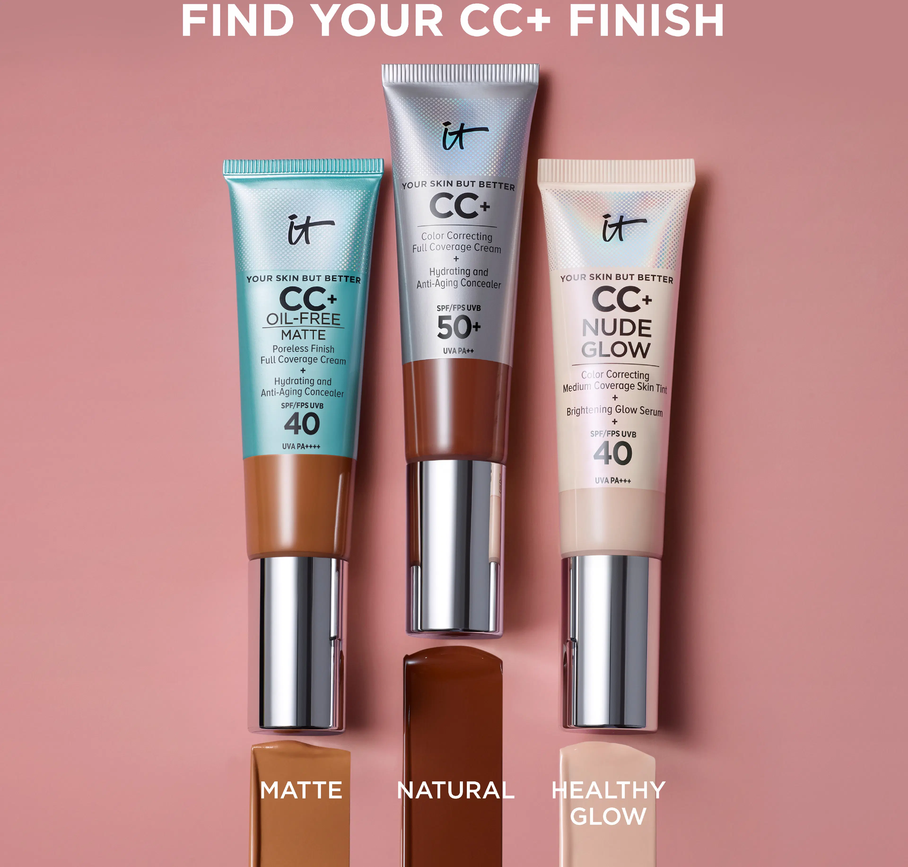 It Cosmetics Your Skin But Better™ CC+™ Oil Free Foundation SPF 40+ meikkivoide 32 ml